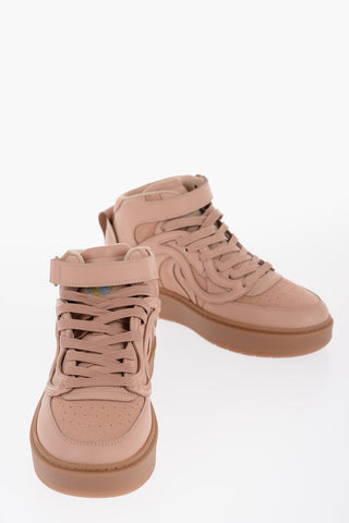 Vegan Leather S-WAVE High-Top Sneakers
