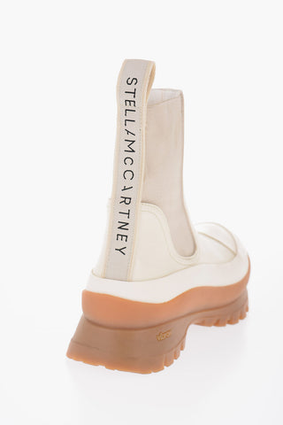 Faux Leather TRACE Chelsea Booties with Lettering Logo