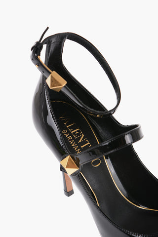 Pointed Patent Leather Sandals Heel 10 cm