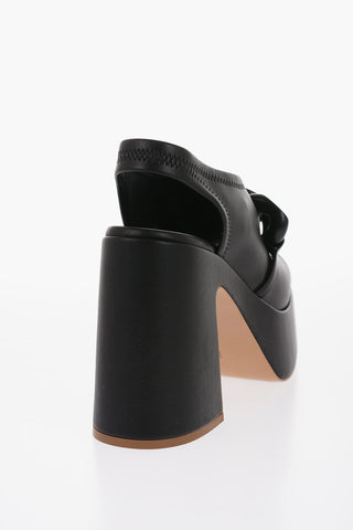 Open Toes Sabot With Chaind Detail Heel 12 cm