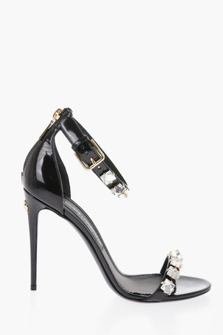 Patent Leather With Rhinestones Heel 10 cm