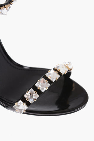 Patent Leather With Rhinestones Heel 10 cm