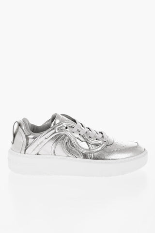 Sneakers Low-top effetto Metallizzato