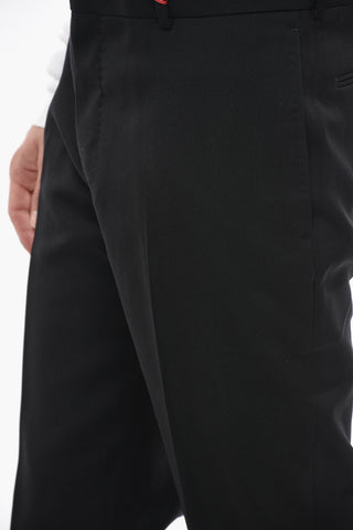 Wool Tailored Pants with Belt Loops