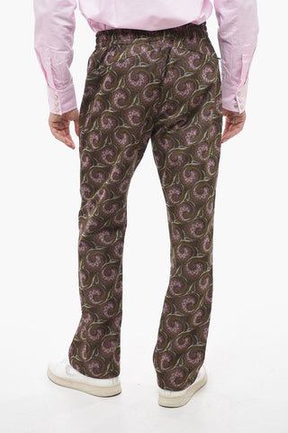 Single Pleated Jaquard Casual Pants