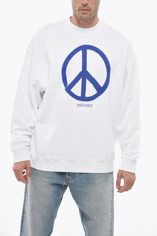 Felpa Garzata COUNTY PEACE con Stampa Logo