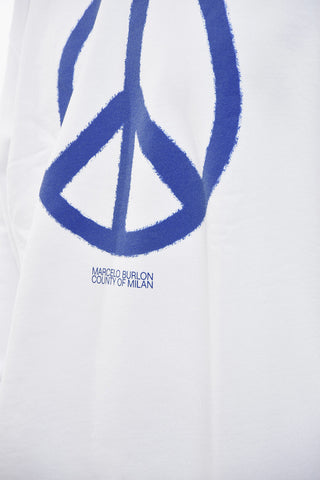 Felpa Garzata COUNTY PEACE con Stampa Logo