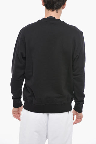 JEANS COUTURE Crew Neck Sweatshirt with Embroidered Emblem