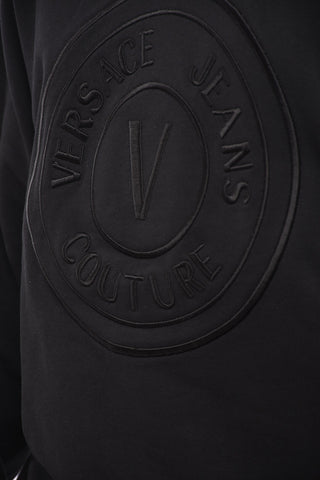 JEANS COUTURE Crew Neck Sweatshirt with Embroidered Emblem