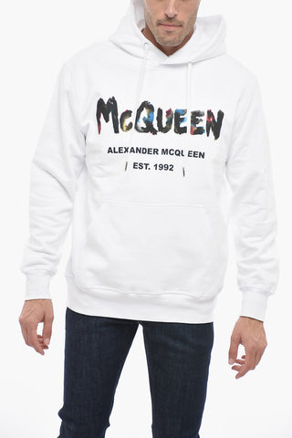 Printed Hoodie Sweatshirt with Kangaroo Pocket