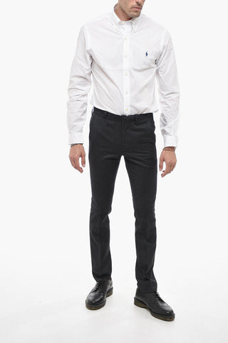 Pantaloni In Misto Lana Slim Fit