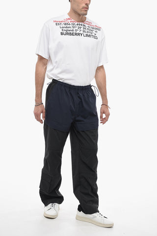 Nylon Cargo Sweatpants with Ankle Zips