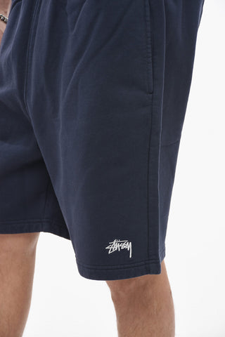 Drawstring Waist Cotton-Fleeced STOCK Shorts