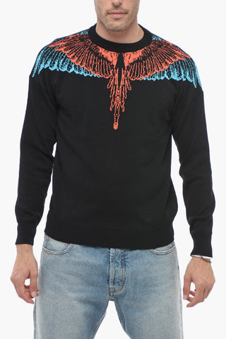 ICON WINGS Crewneck Sweater with Multicolored Print