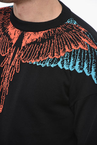 ICON WINGS Crewneck Sweater with Multicolored Print