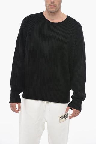 Blouson Fit Ribbed Crew-neck Sweater