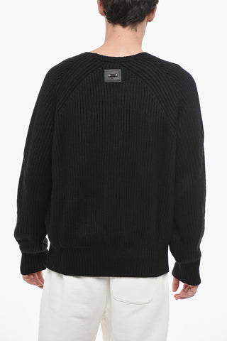 Blouson Fit Ribbed Crew-neck Sweater