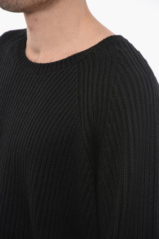Blouson Fit Ribbed Crew-neck Sweater