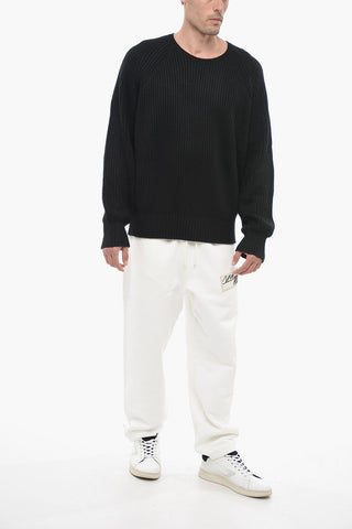 Blouson Fit Ribbed Crew-neck Sweater