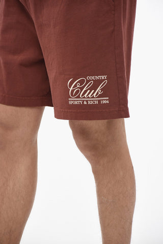 Shorts in Cotone con Elastico in Vita