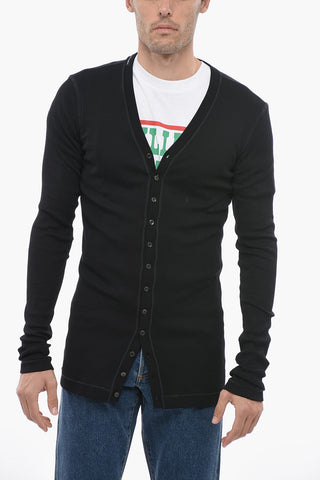 V Neck Cotton Cardigan