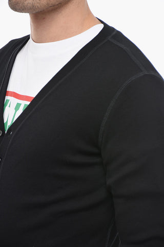 Cardigan in Cotone con Scollo a V