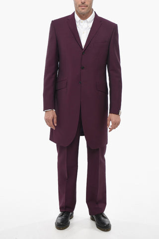 Wool Blend Frock Suit with Nocth Lacel