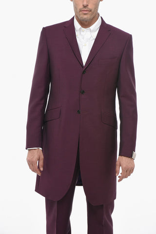 Wool Blend Frock Suit with Nocth Lacel