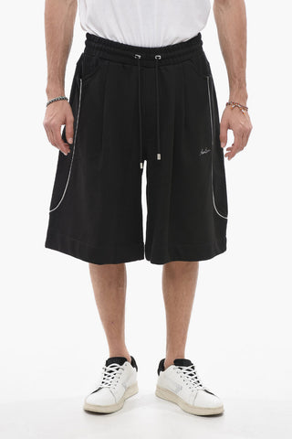 Brushed Cotton Single-Pleat Shorts