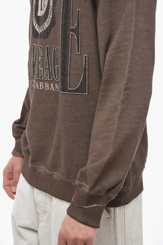 Crew Neck ATLETICA Sweatshirt with Vintage Print