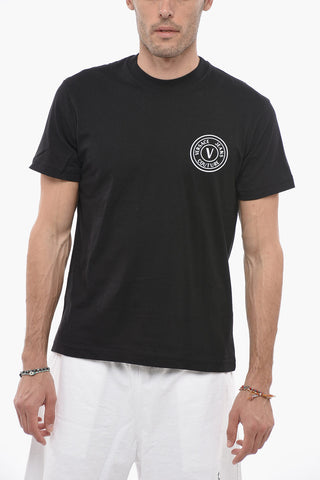 JEANS COUTURE Crew Neck T-Shirt with Printed Emblem