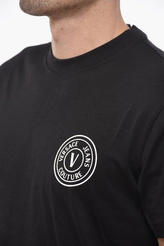 JEANS COUTURE Crew Neck T-Shirt with Printed Emblem
