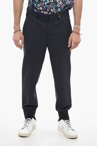 Single Pleated Pants with Belt Loops