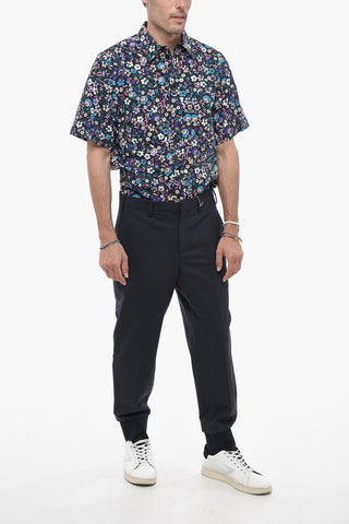 Single Pleated Pants with Belt Loops