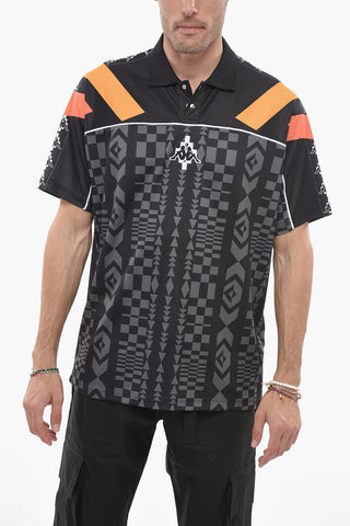 KAPPA Polo con Motivo Geometrico e Logo