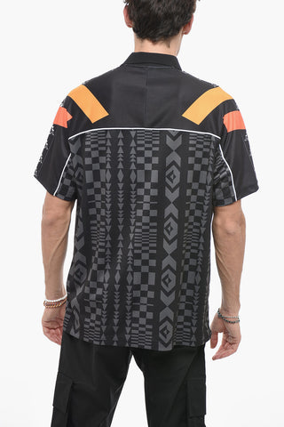 KAPPA Polo con Motivo Geometrico e Logo