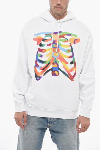 RIB CAGE Hoodie Sweatshirt with Graphic Print