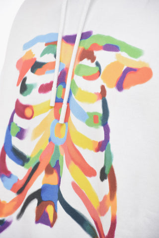 RIB CAGE Hoodie Sweatshirt with Graphic Print