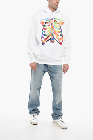RIB CAGE Hoodie Sweatshirt with Graphic Print