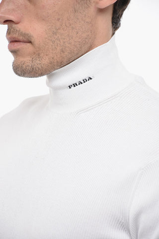 Maglia a Collo Alto in Cortone a Costine