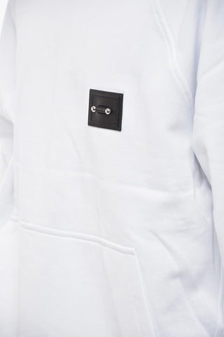 Turtleneck Fleece-cotton Sweatshirt with Piercing Detail
