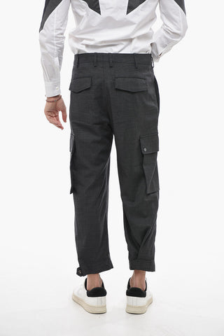 Pantaloni Cargo FIREMAN Loose Fit con Bottone alla Caviglia