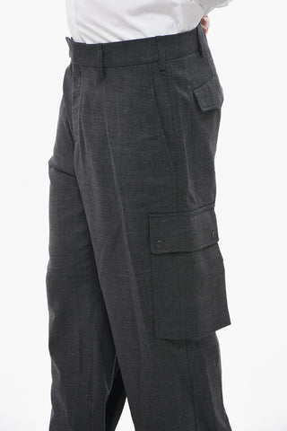 Pantaloni Cargo FIREMAN Loose Fit con Bottone alla Caviglia