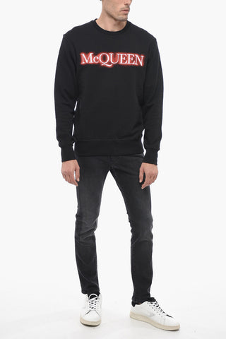 Brushed Sweatshirt with Contrasting Embroidered Logo