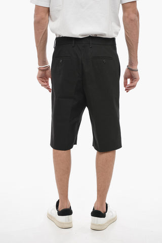 Cotton Chinos Shorts with Hidden Closure