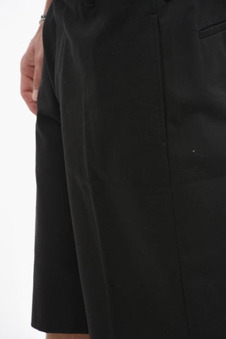 Cotton Chinos Shorts with Hidden Closure