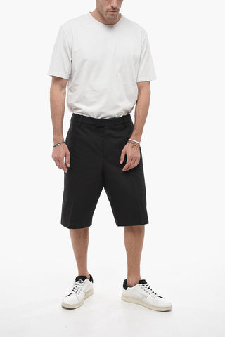 Cotton Chinos Shorts with Hidden Closure