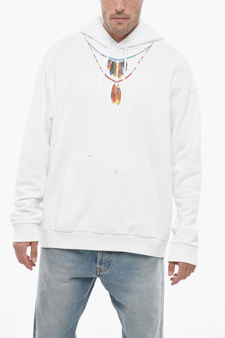 Oversized FEATHERS Sweatshirt with Hood