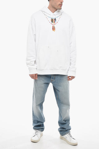 Oversized FEATHERS Sweatshirt with Hood