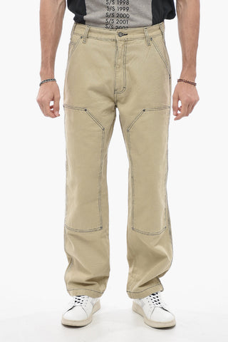 Straight Leg Carpenter Pants with Visible Stitching